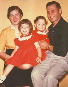 Pamela Acosta Marquardt with her mother, Rose, her brother, Mike and her father, Herman Schneider, in 1956.