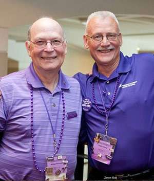 Michael (left) and Ralph at Advocacy Day 2013. The two pancreatic cancer survivors met at Advocacy Day three years earlier and became fast friends.