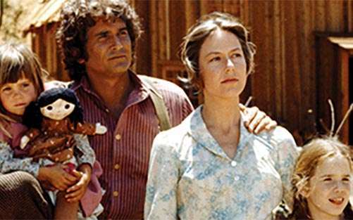 Ingalls Family on Little House on the Prairie with michael Landon