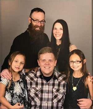 DIY fundraisers Steve and Joy Barber pictured with their children.
