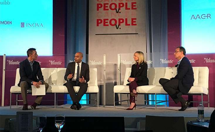 A panel of experts focused on precision medicine at The Atlantic’s People v. Cancer event