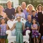 Stage 4 pancreatic cancer survivor with her family