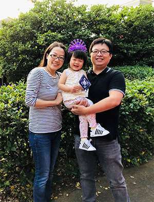 Married scientists and their daughter Wage Hope with the Pancreatic Cancer Action Network