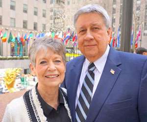 Lewis and Joni Jordan in New York City for her pancreatic cancer treatment