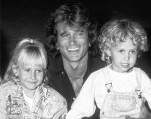 Michael Landon with children Jennifer and Sean