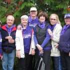 PanCAN donor Susan Brown and friends at PanCAN’s PurpleStride walk.