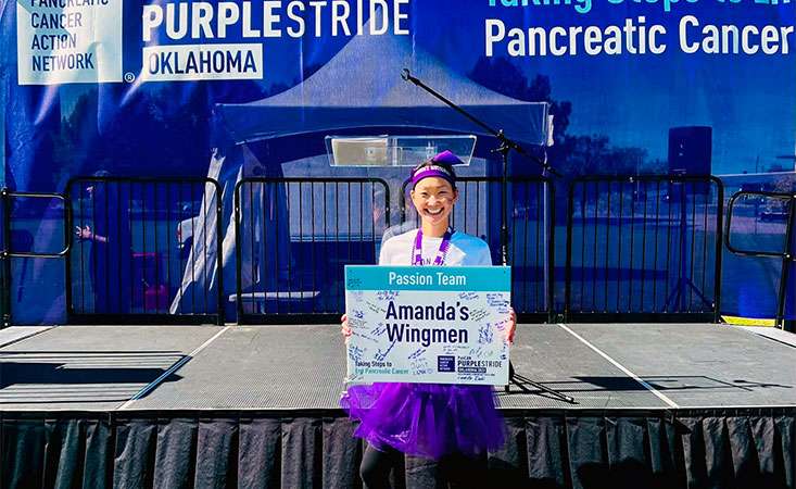 Amanda Winge at PanCAN PurpleStride Oklahoma
